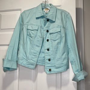 Talbots Baby Blue Jean Jacket Petites size 2